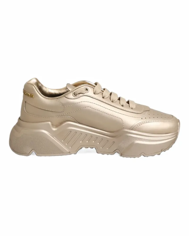 Dolce & Gabbana Daymaster leather sneakers - Gold Gold