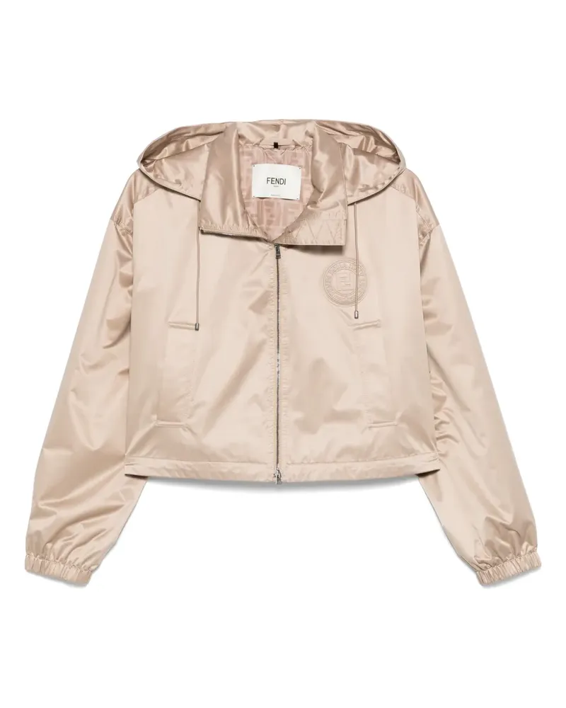 Fendi Jacke mit Logo-Patch - Nude Nude
