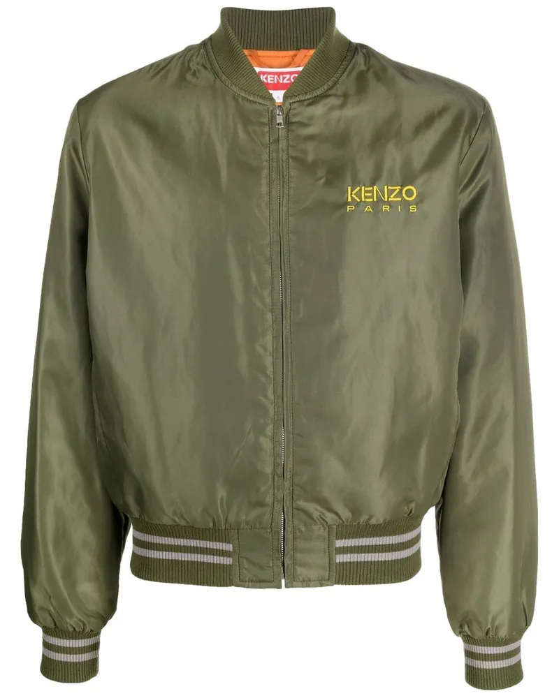 Kenzo Bomberjacke mit Logo-Stickerei Grün