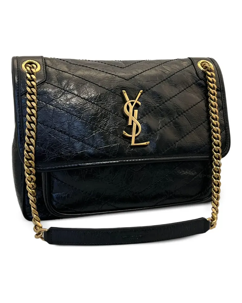 Saint Laurent Niki Schultertasche - Schwarz Schwarz