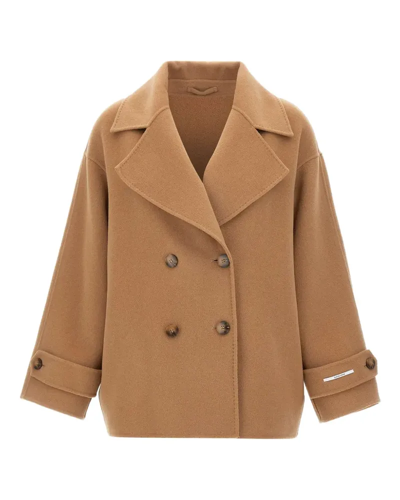 MARELLA Deserto double-breasted felted coat - Nude Nude