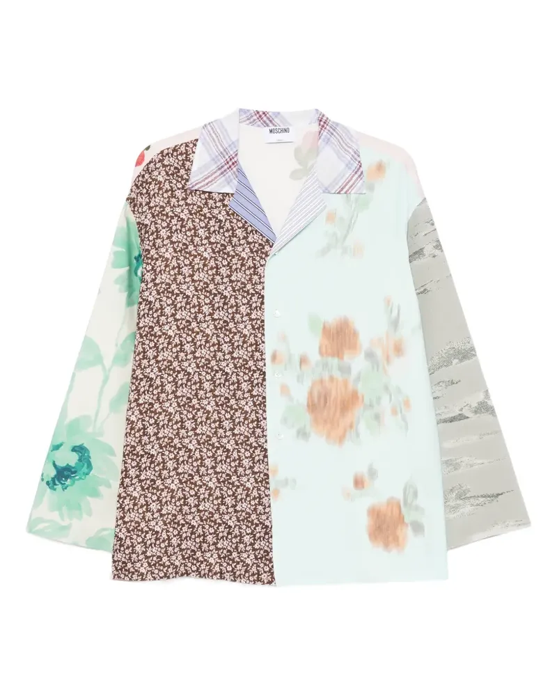 Moschino floral patchwork shirt - Braun Braun