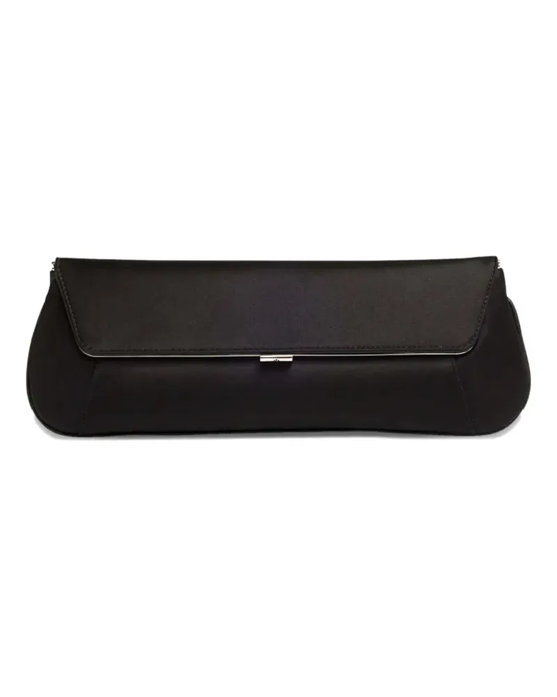 Amina Muaddi Clutch mit Metallic-Detail - Schwarz Schwarz