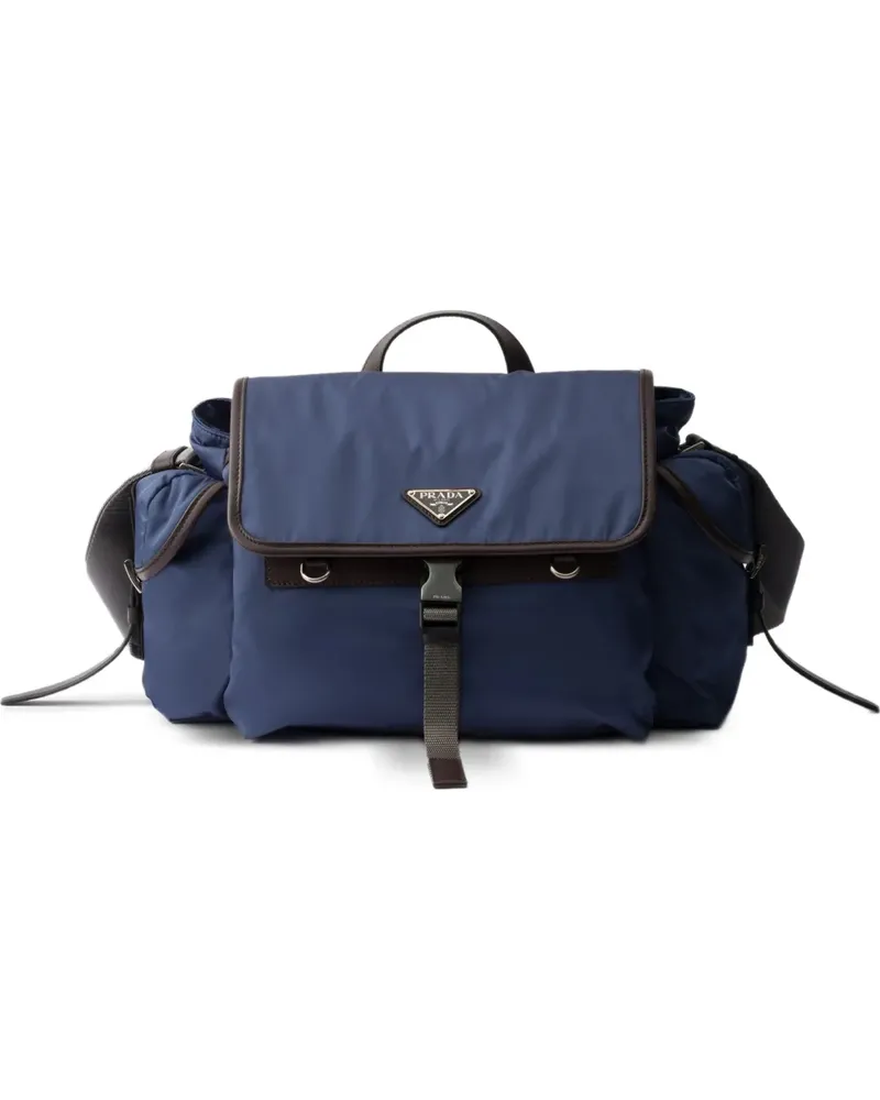 Prada Schultertasche aus Re-Nylon - Blau Blau