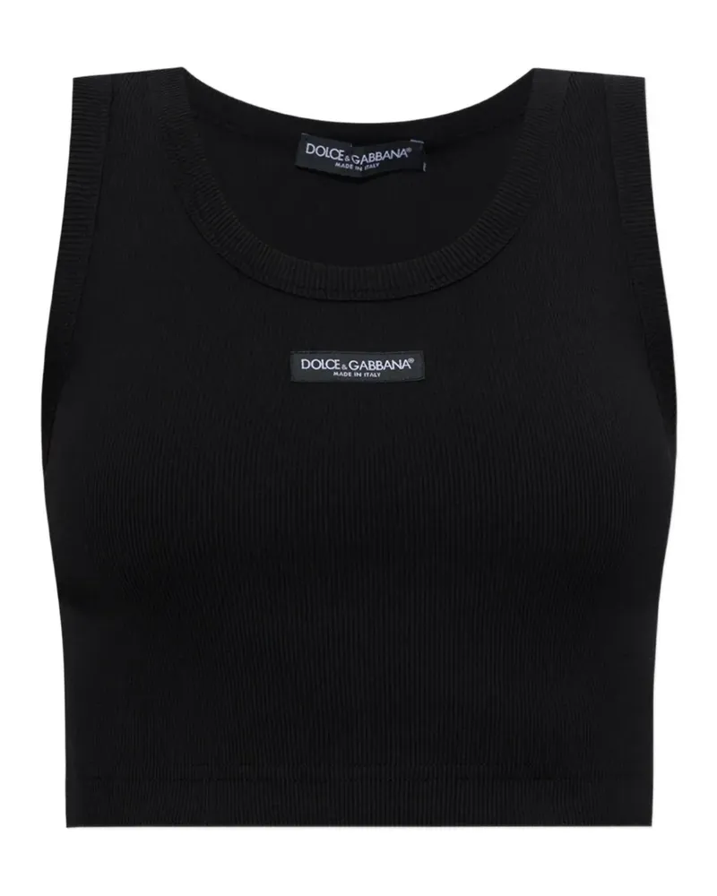 Dolce & Gabbana ribbed cropped top - Schwarz Schwarz