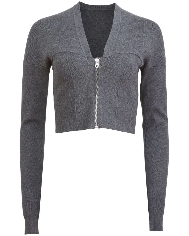 Fleur Du Mal Cardigan mit Reißverschluss - Grau Grau