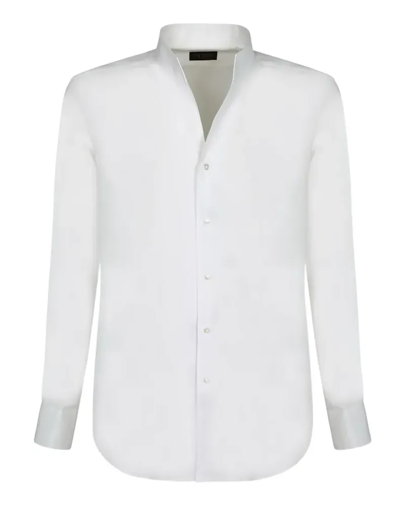 Dell'oglio mandarin-collar slub-texture shirt - Weiß Weiß