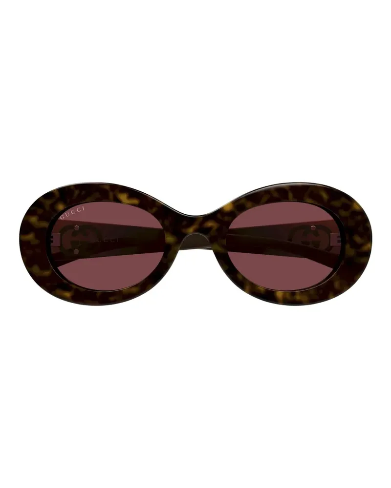 Gucci oval-frame sunglasses - Braun Braun