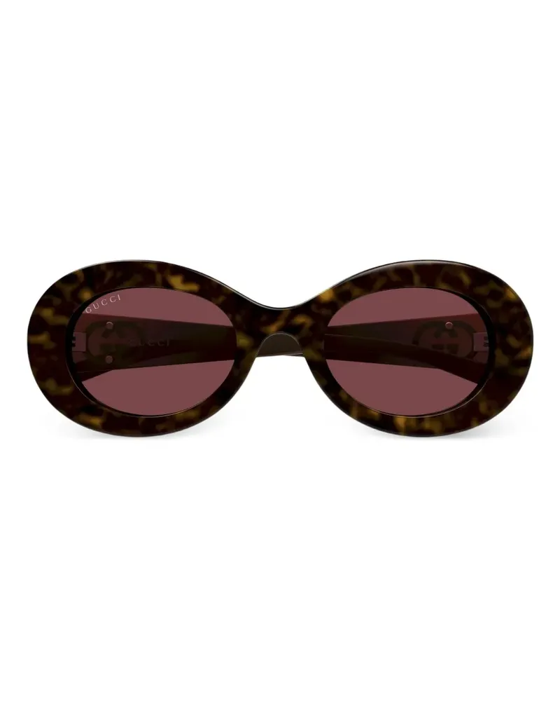 Gucci oval-frame sunglasses - Braun Braun