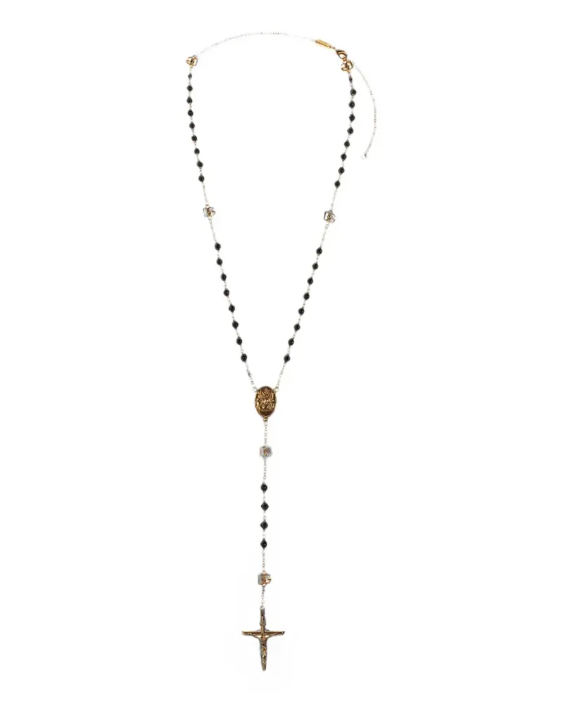 Dolce & Gabbana Halskette mit DG-Logoplakette und religiösem Motiv - Gold Gold