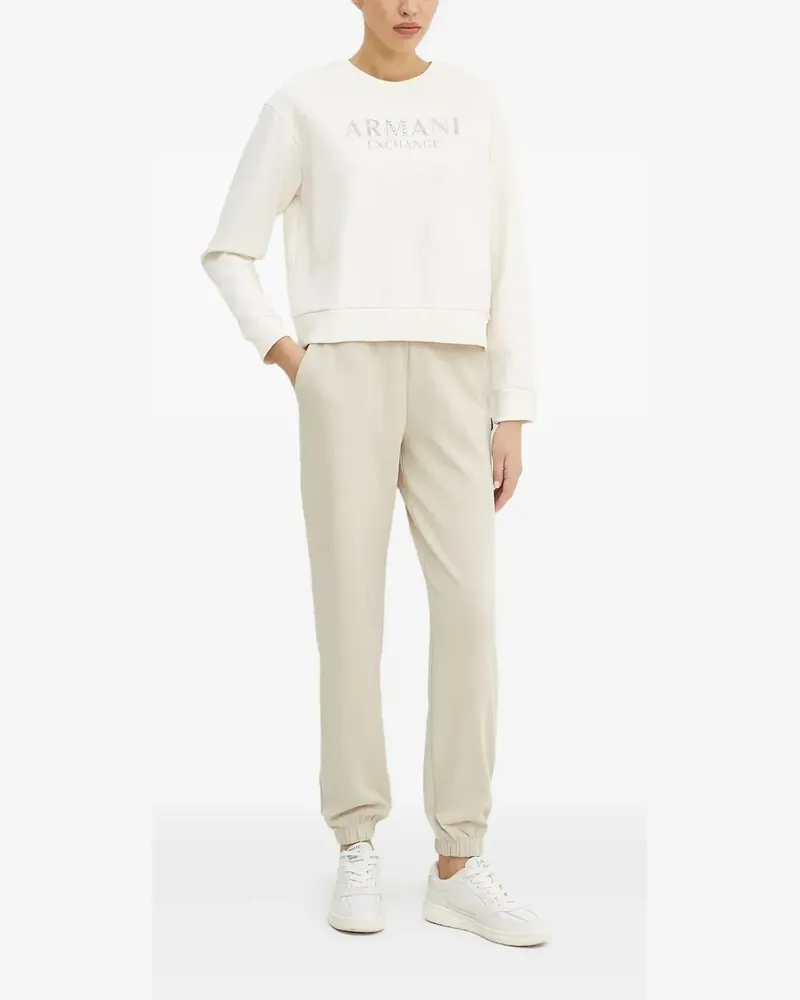 Armani Exchange Sweatshirt mit Logo-Verzierung - Weiß Weiß