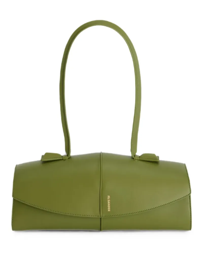 Jil Sander Linea Schultertasche aus Leder - Grün Grün