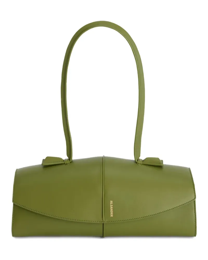 Jil Sander Linea Schultertasche aus Leder - Grün Grün