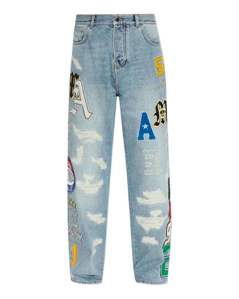 Amiri Jeans im Patchwork-Look - Blau Blau
