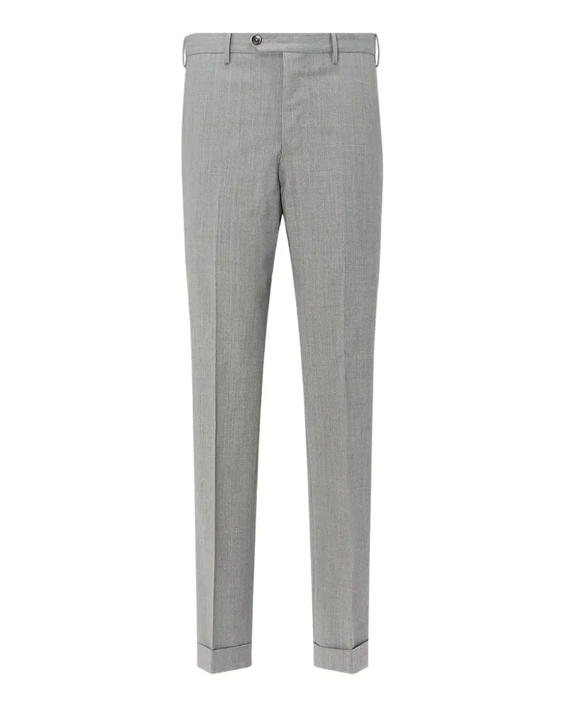 PT TORINO mid-rise turn-up trousers - Grau Grau