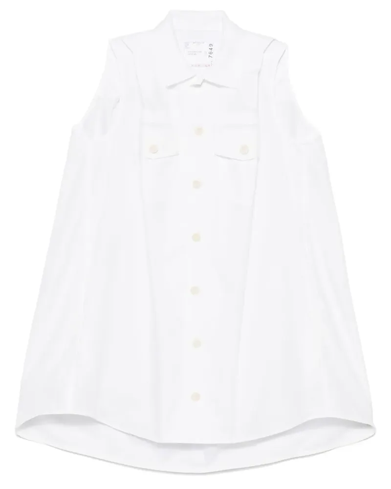 Sacai Ärmelloses Hemd - Weiß Weiß