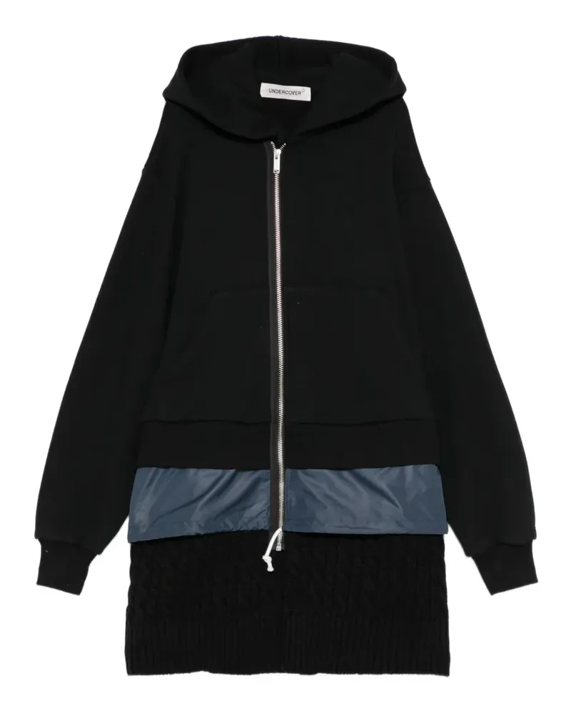 Undercover Kapuzenjacke im Layering-Look - Schwarz Schwarz