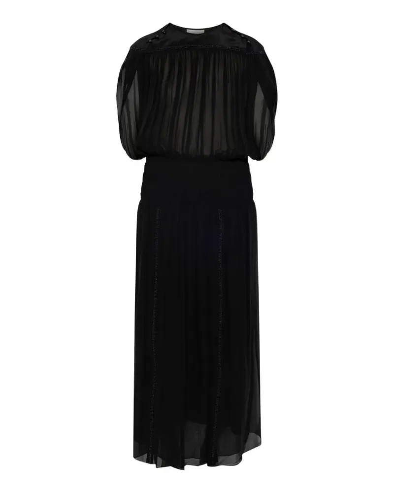 Isabel Marant Gesmoktes Nesrine Maxikleid aus Seide - Schwarz Schwarz