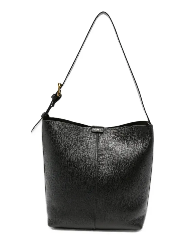 Soeur Saudade pebbled-leather tote bag - Schwarz Schwarz