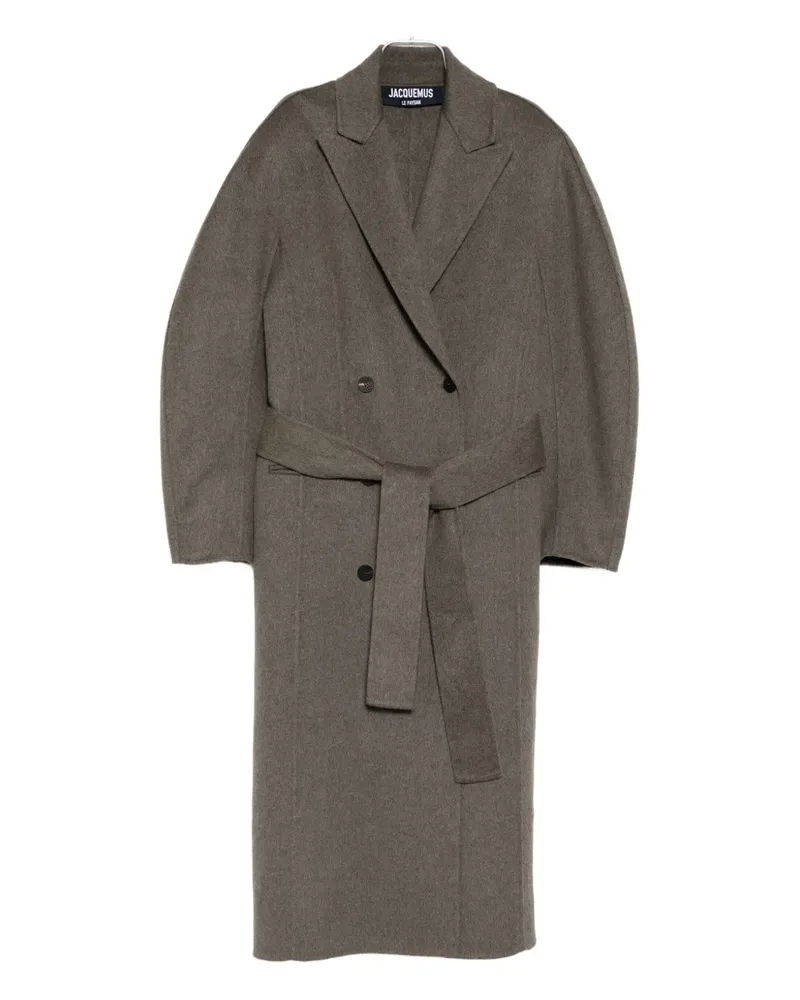 Jacquemus double-breasted belt coat - Grau Grau