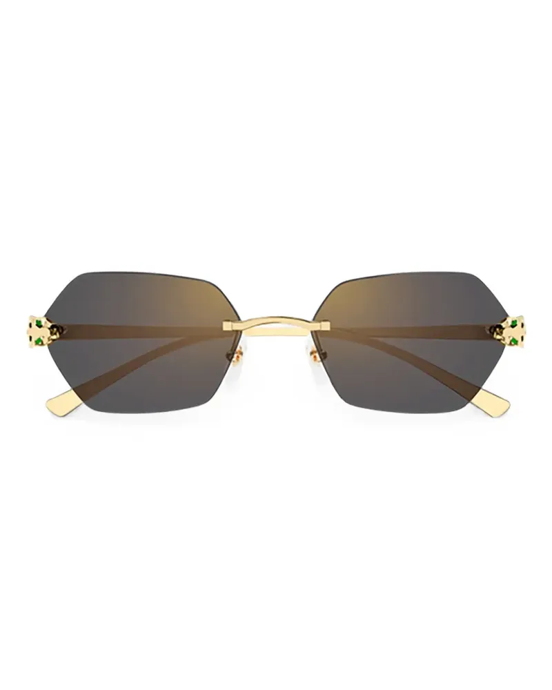 Cartier Panthère de Cartier geometric-frame sunglasses - Gold Gold
