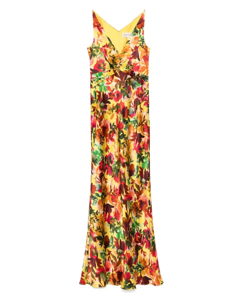 Saloni Wilhelmina Maxikleid - Gelb Gelb