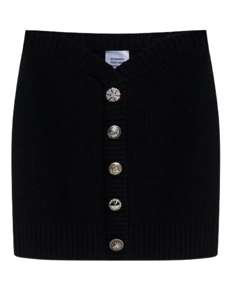VETEMENTS button mini skirt - Schwarz Schwarz