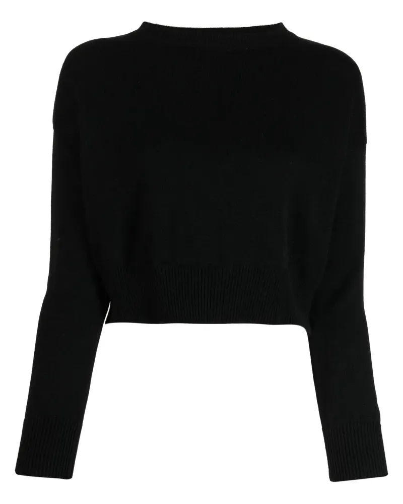 Teddy Cashmere Genova Cropped-Pullover aus Kaschmir - Schwarz Schwarz