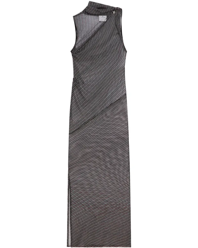 Courrèges Drapiertes Kleid - Schwarz Schwarz