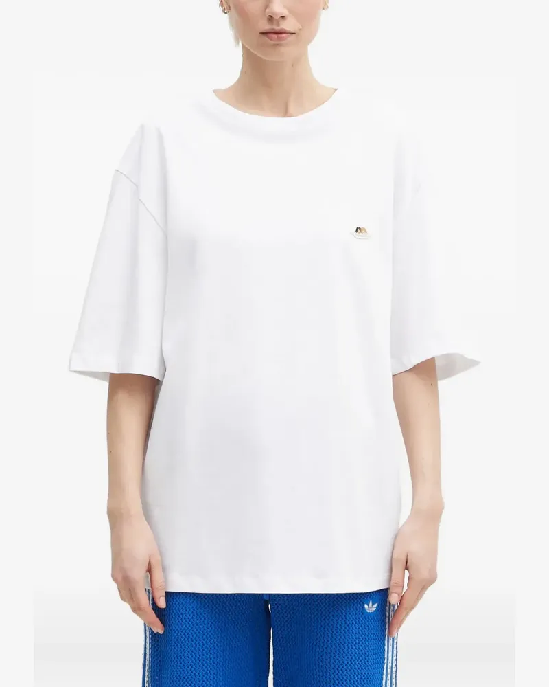 Fiorucci T-Shirt mit Engelsstickerei - Weiß Weiß
