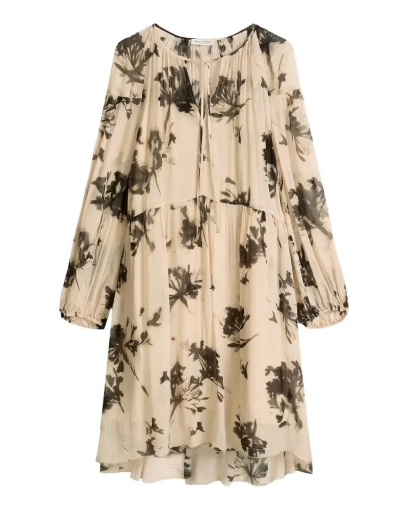 Marc O'Polo floral-print tiered dress - Nude Nude