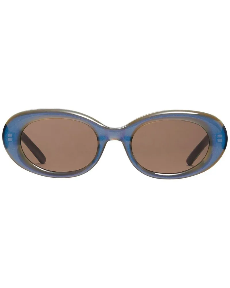 Gentle Monster Sonnenbrille mit ovalem Gestell Blau