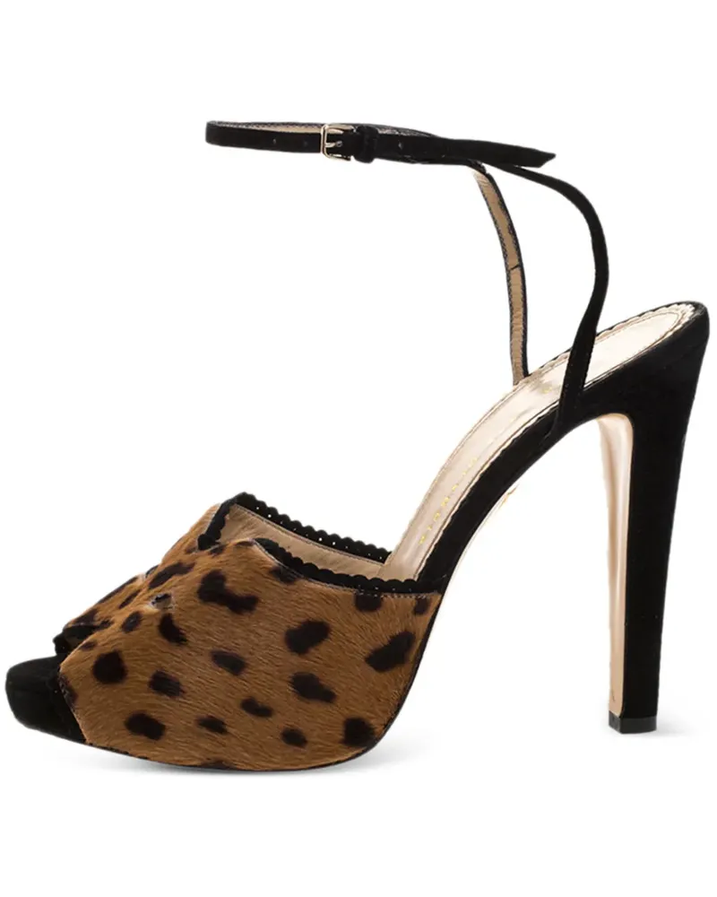 Charlotte Olympia Sandalen mit Leoparden-Print - Braun Braun