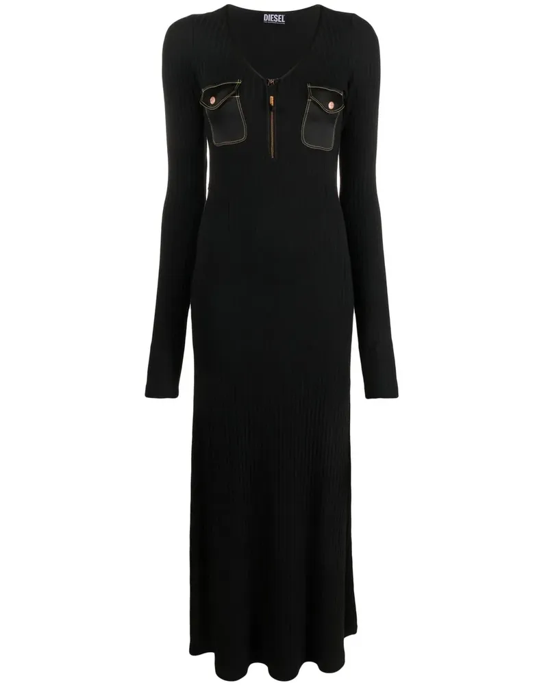 Diesel Kleid mit Einsätzen - Schwarz Schwarz