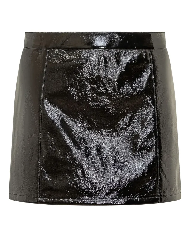 Michael Kors Minirock aus Faux Lack - Schwarz Schwarz
