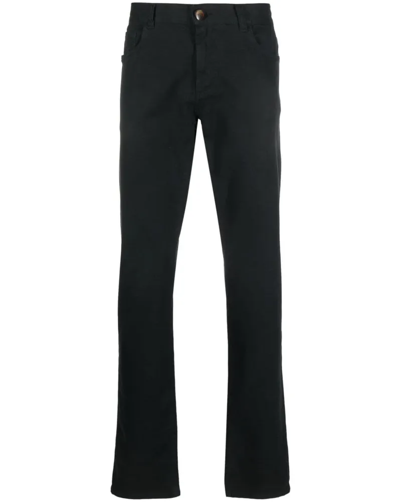 Canali Tief sitzende Slim-Fit-Jeans - Blau Blau