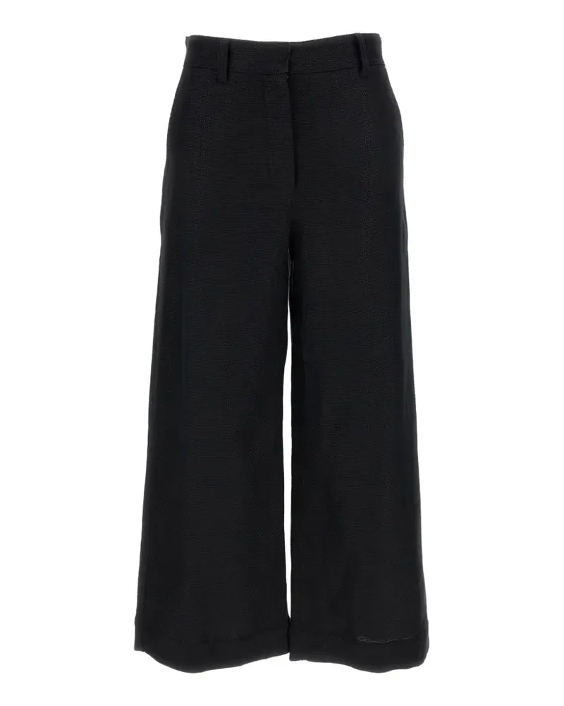 Max Mara Smabissi Straight-Leg-Hose aus Korbgeflecht - Schwarz Schwarz