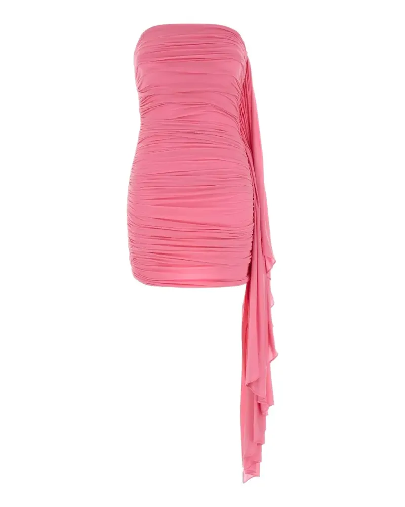 Alexander Wang asymmetric ruched strapless mini dress - Rosa Rosa