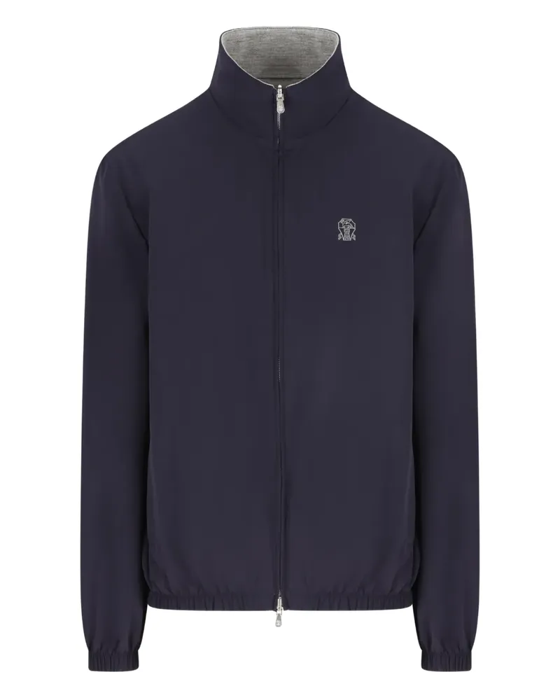 Brunello Cucinelli Jacke mit Logo - CKM43 Navy Blue Ckm43