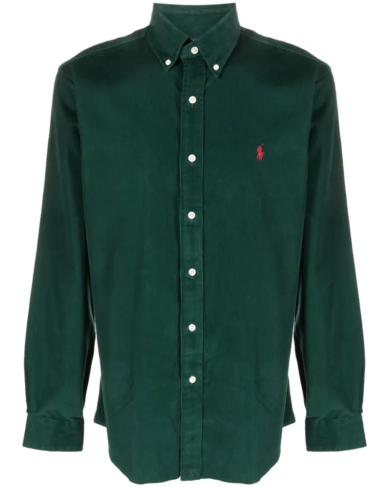 Ralph Lauren Cordhemd mit Pony-Stickerei - Grün Grün