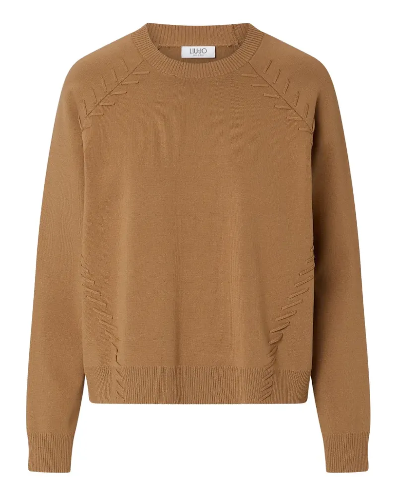 Liu Jo boxy sweater with braided details - Nude Nude