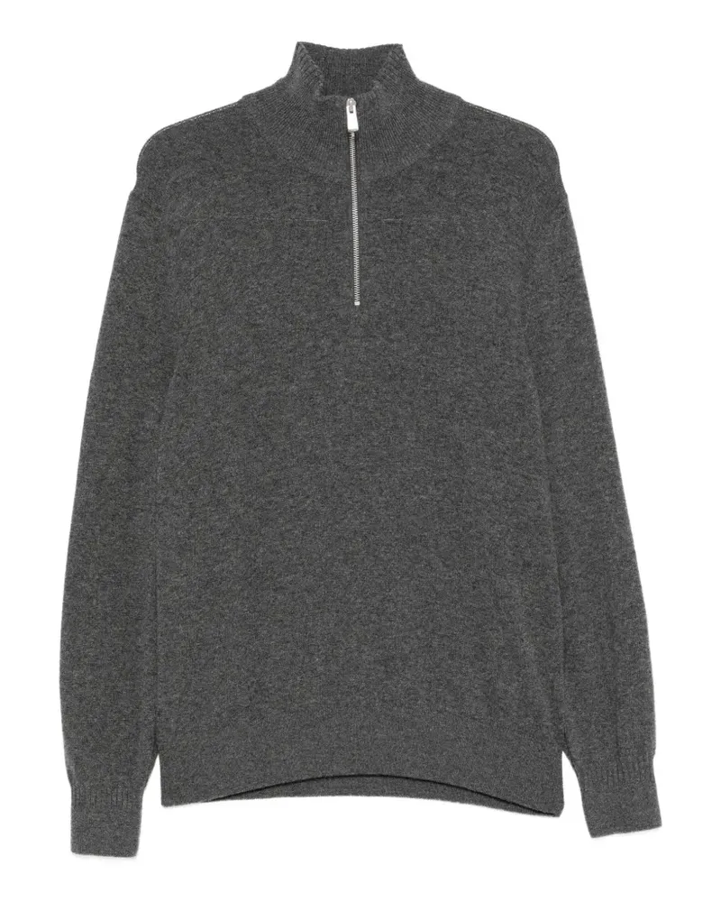 Marc O'Polo Pullover mit kurzem Reißverschluss - Grau Grau