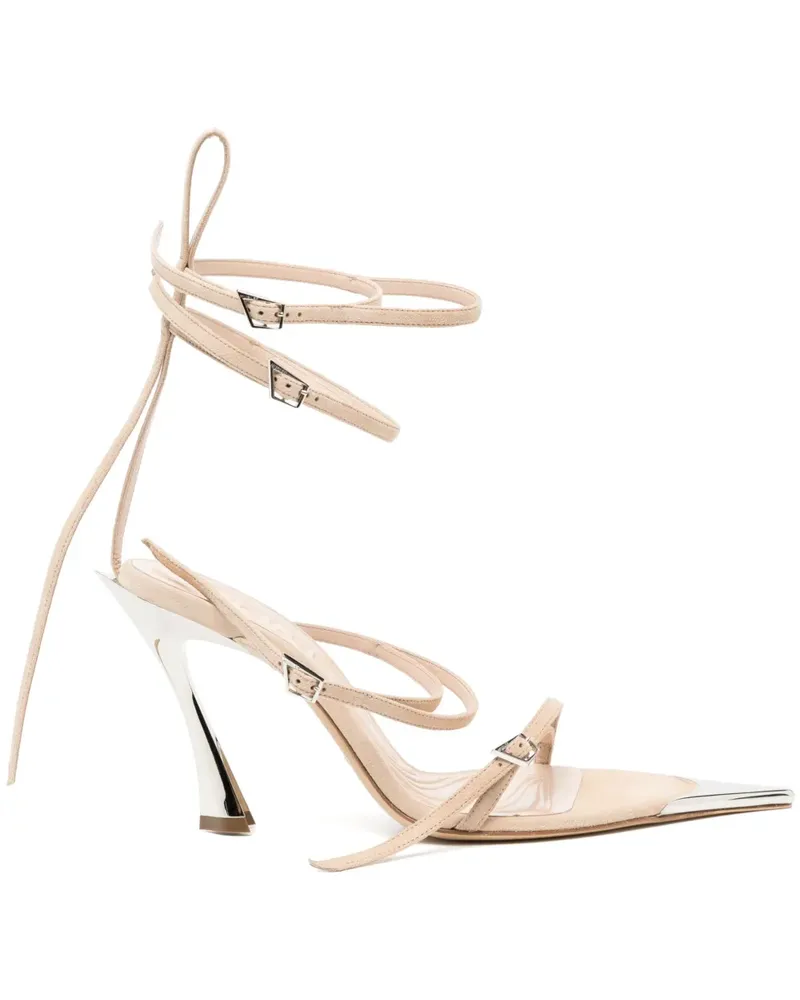 Thierry Mugler Sandalen mit Riemchen 95mm - Nude Nude
