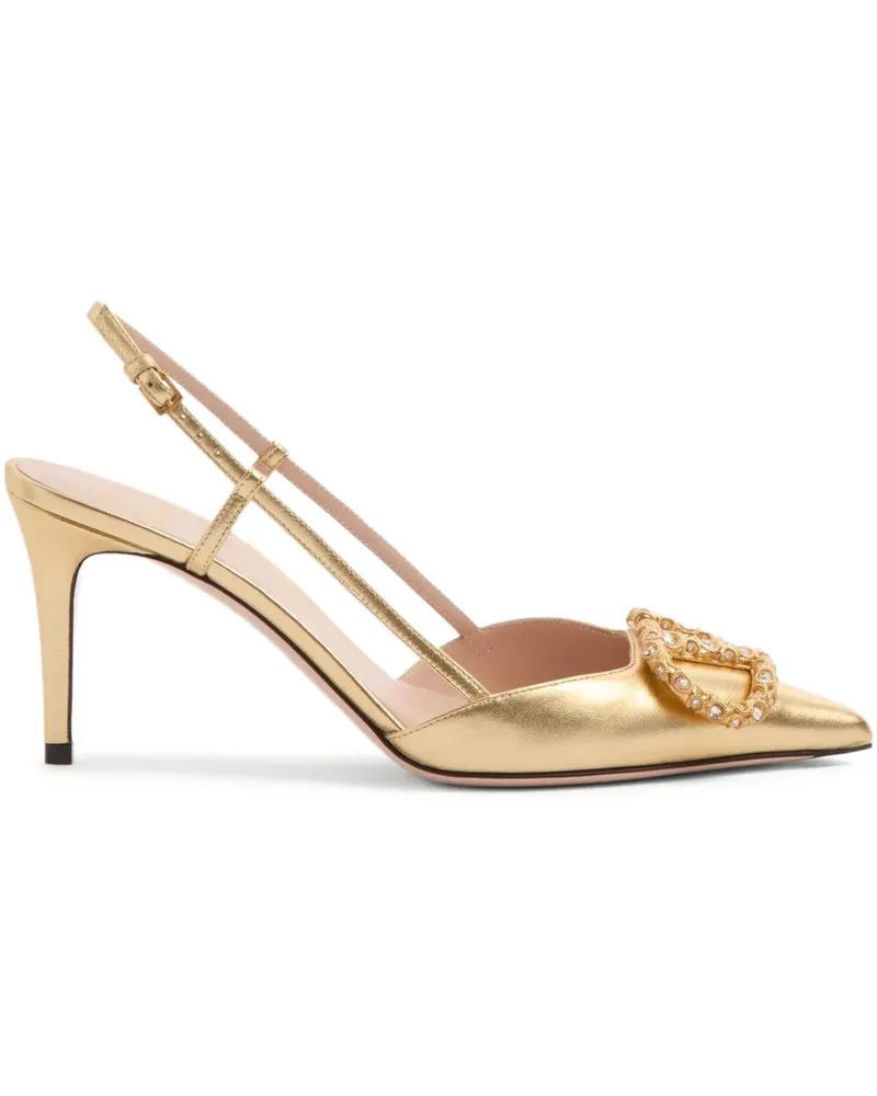 Valentino Garavani VLogo Pumps 80mm - Gold Gold
