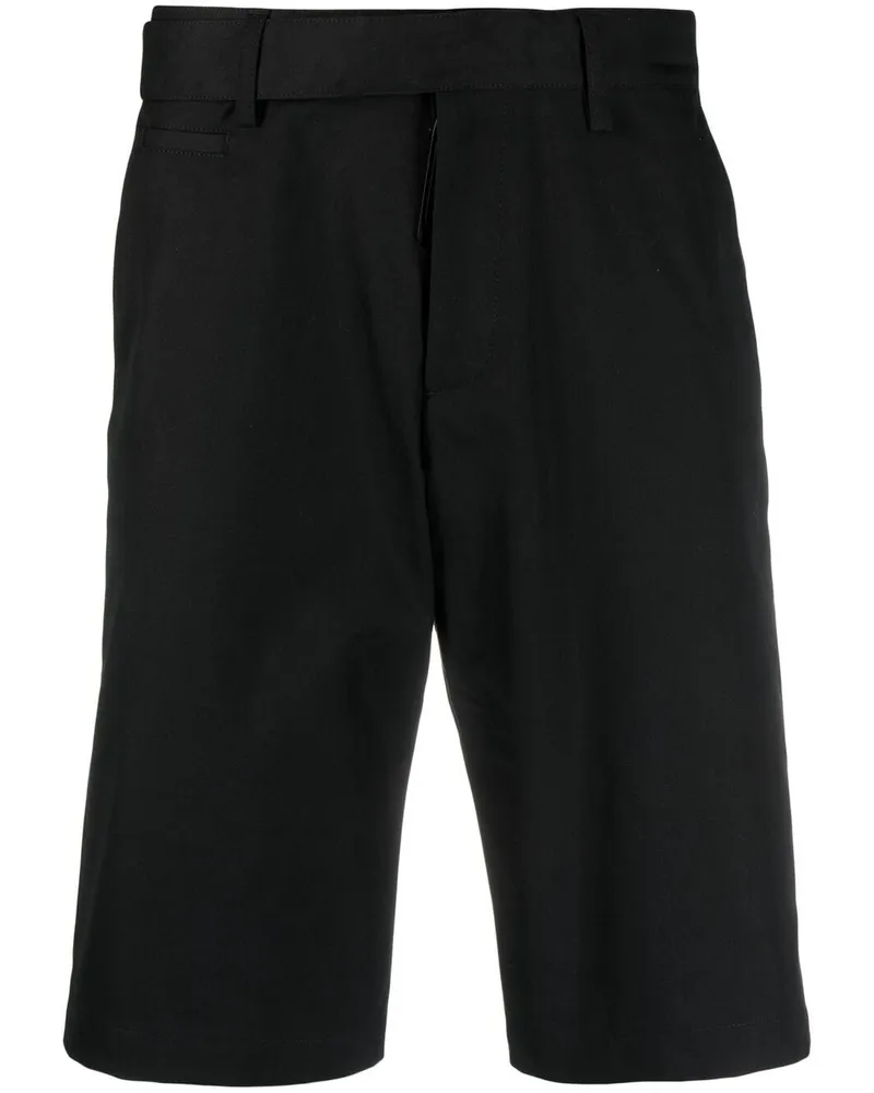 OFF-WHITE Knielange Shorts mit Industrial-Gürtel - Schwarz Schwarz