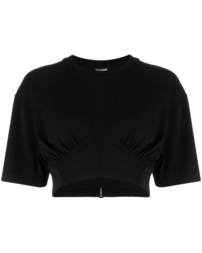Jacquemus Le Carcao Cropped-T-Shirt - Schwarz Schwarz