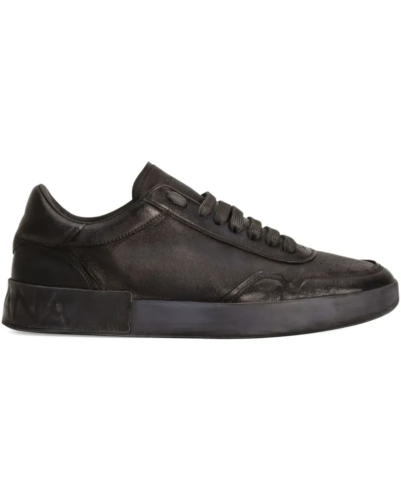 Dolce & Gabbana Portofino Sneakers mit Schnürung - Schwarz Schwarz