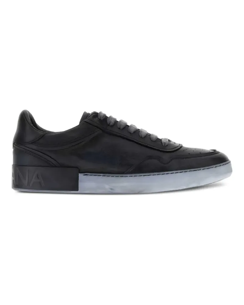 Dolce & Gabbana Portofino Sneakers mit perforiertem Detail - Schwarz Schwarz