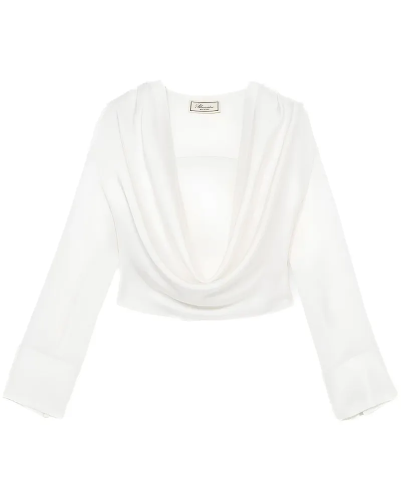 Blumarine Drapierte Bluse - Weiß Weiß