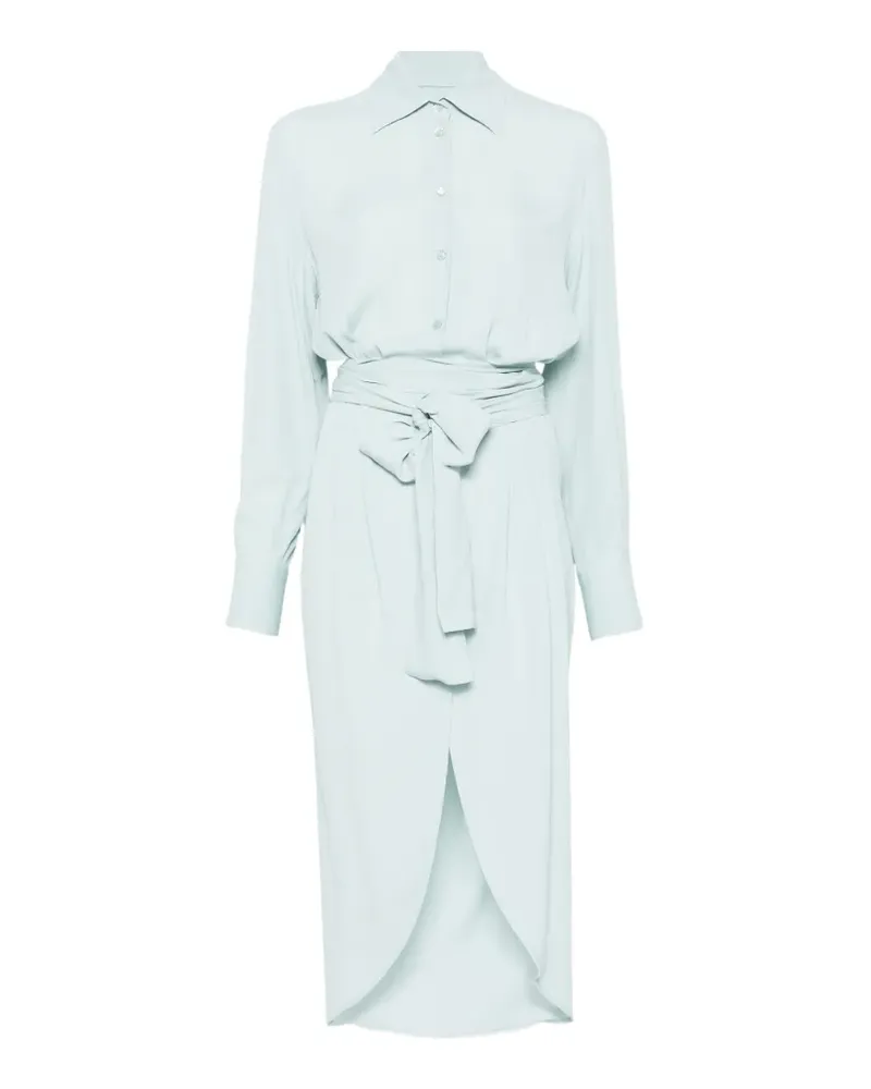 Semicouture V-neck midi dress - Blau Blau